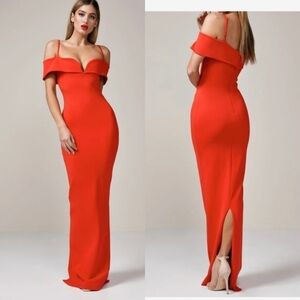 Nookie Pretty Woman Dress Women's Small Fire Red Phoenix Gown TOWER SHELF 2